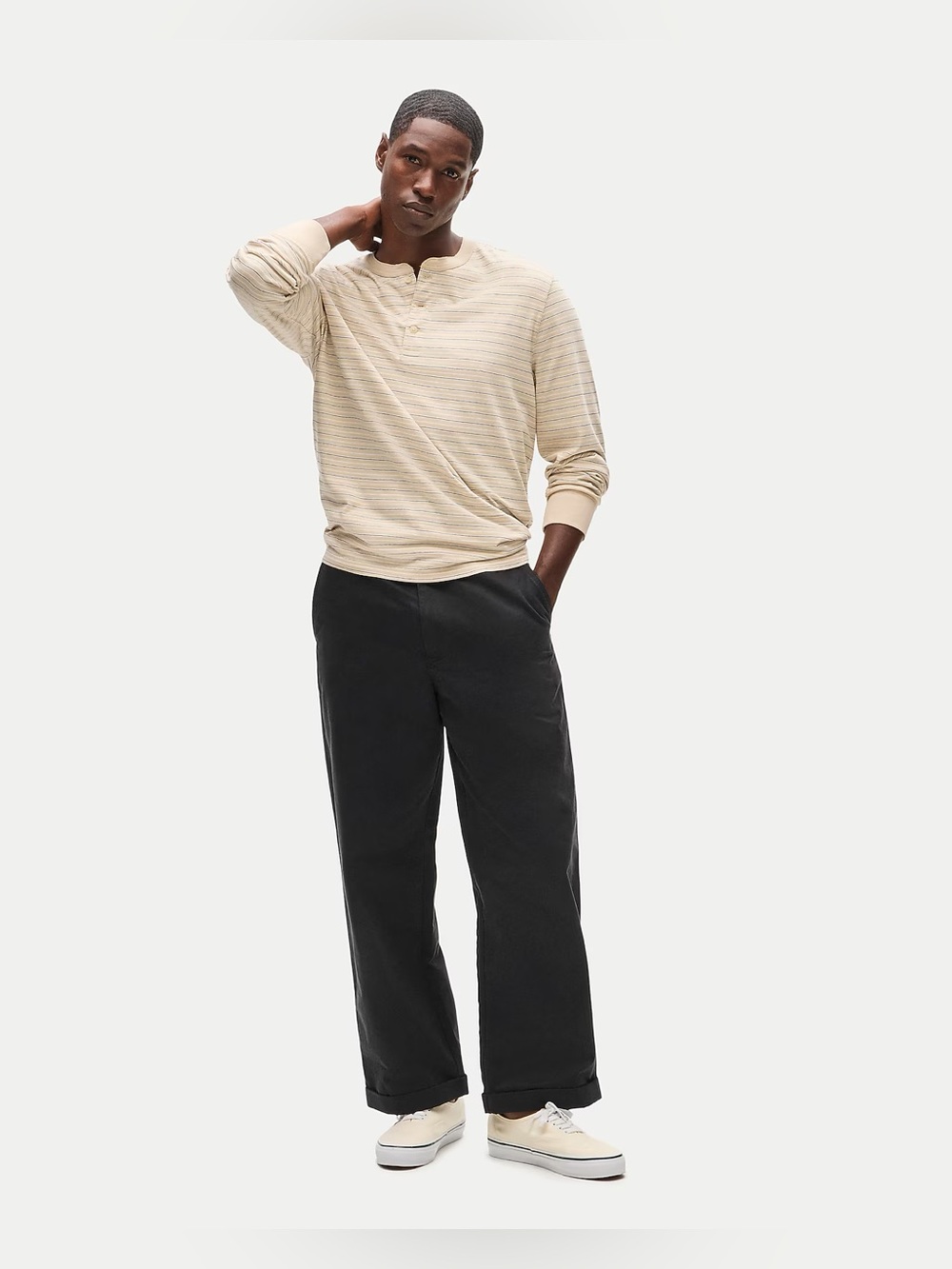 J.Crew Giant-fit chino pant in black